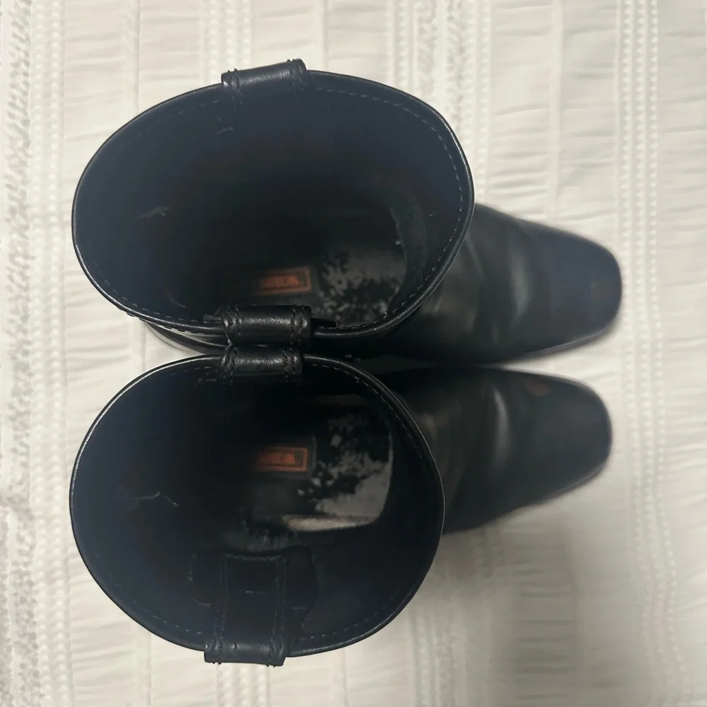 Harley Davidson Black Leather Harness Ankle Boots - Picture 10 of 13